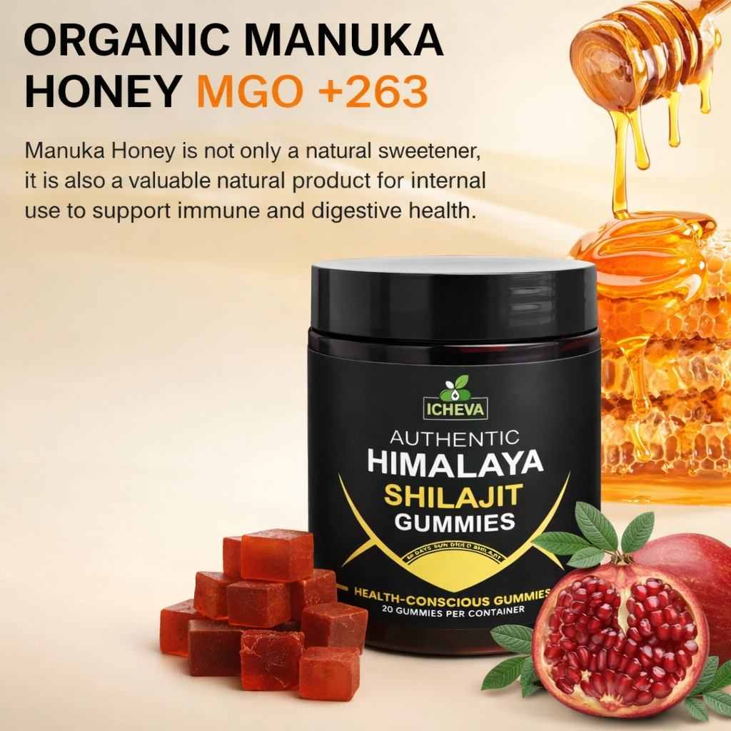 ICHEVA Shilajit Gummies – Mineral-Rich Daily Wellness Supplement – 30 Gummies