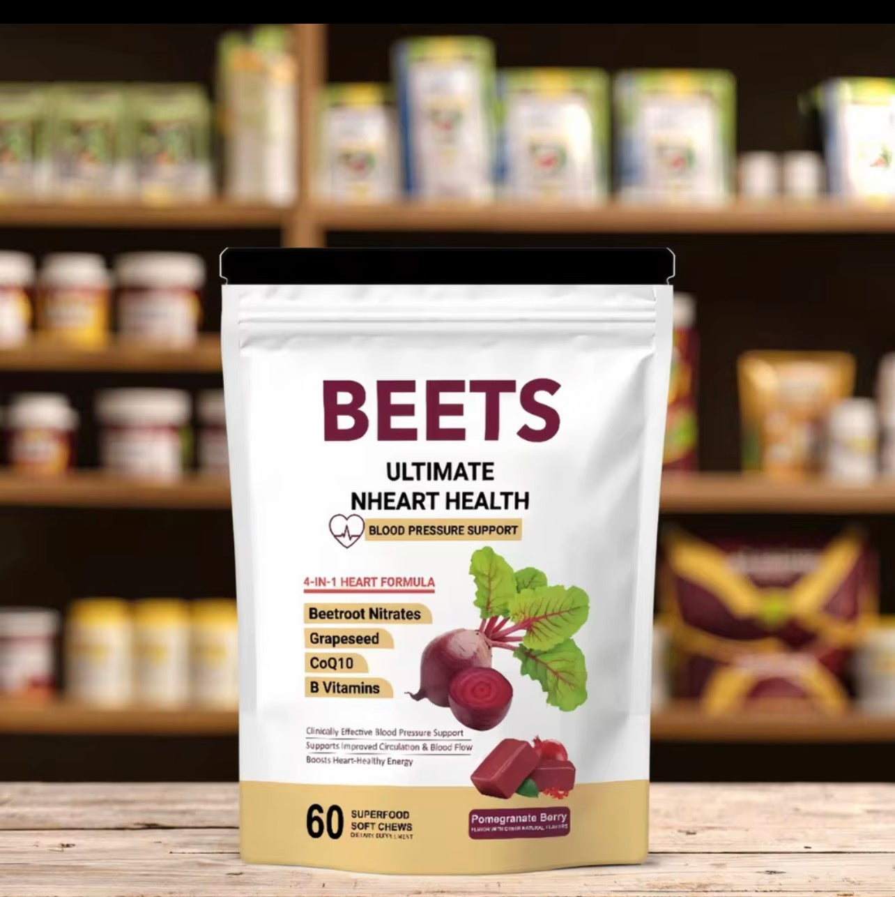 Beets Soft Chews – Cardiovascular & Circulation Support