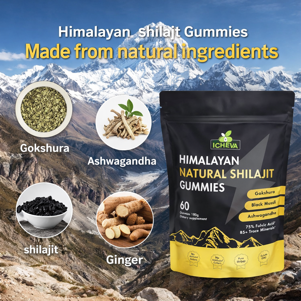 Himalayan Shilajit Gummies for Men & Women – 85+ Trace Minerals