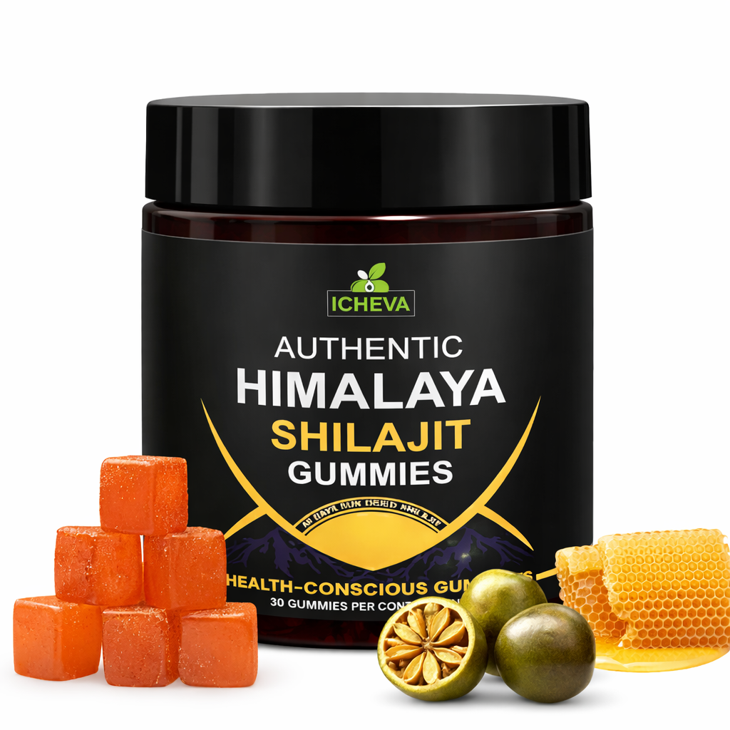 ICHEVA Shilajit Gummies – Mineral-Rich Daily Wellness Supplement – 30 Gummies