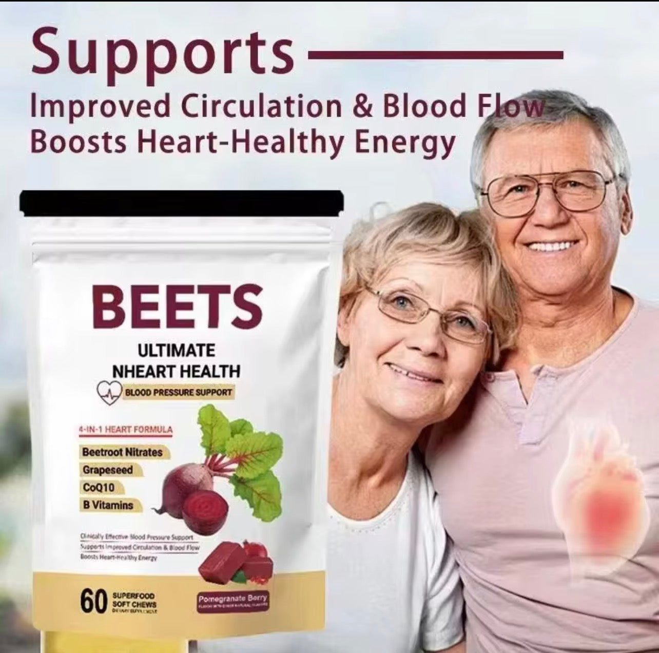 Beets Soft Chews – Cardiovascular & Circulation Support