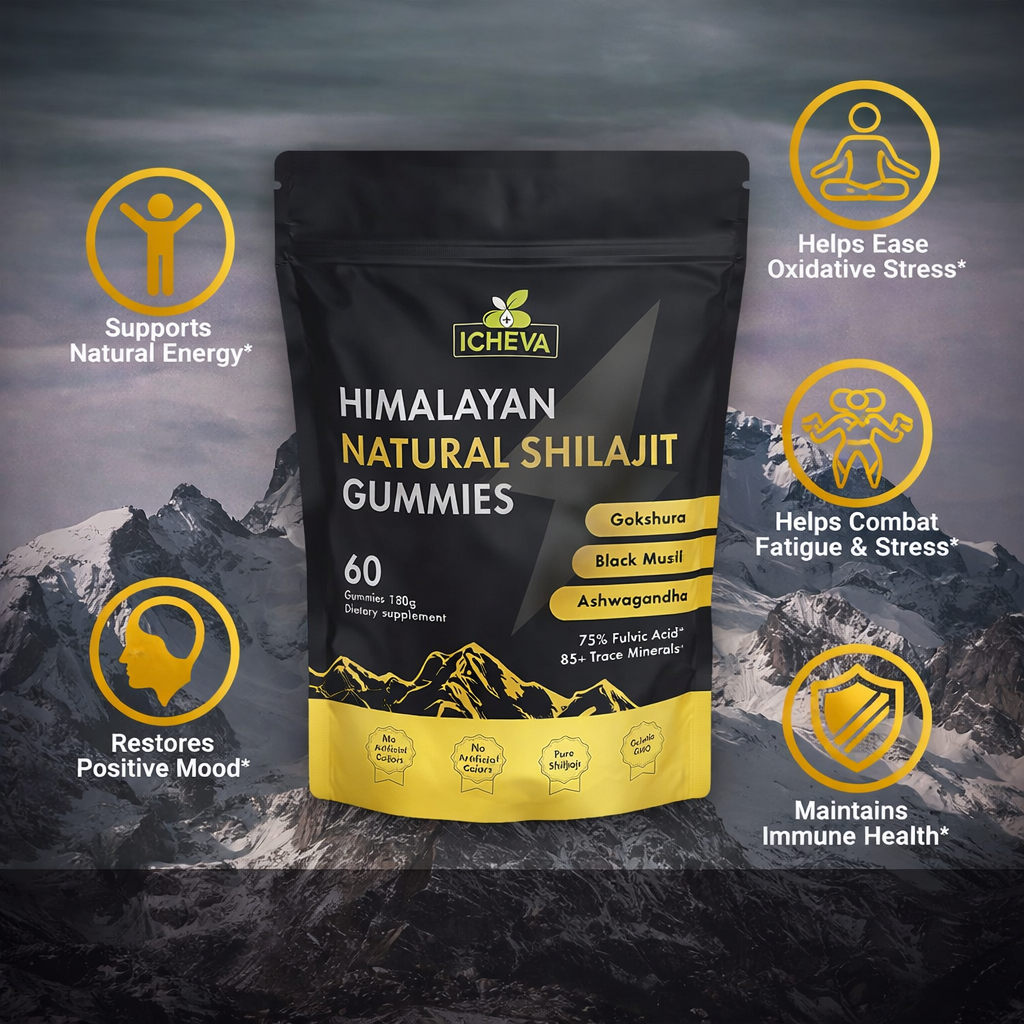 Himalayan Shilajit Gummies for Men & Women – 85+ Trace Minerals