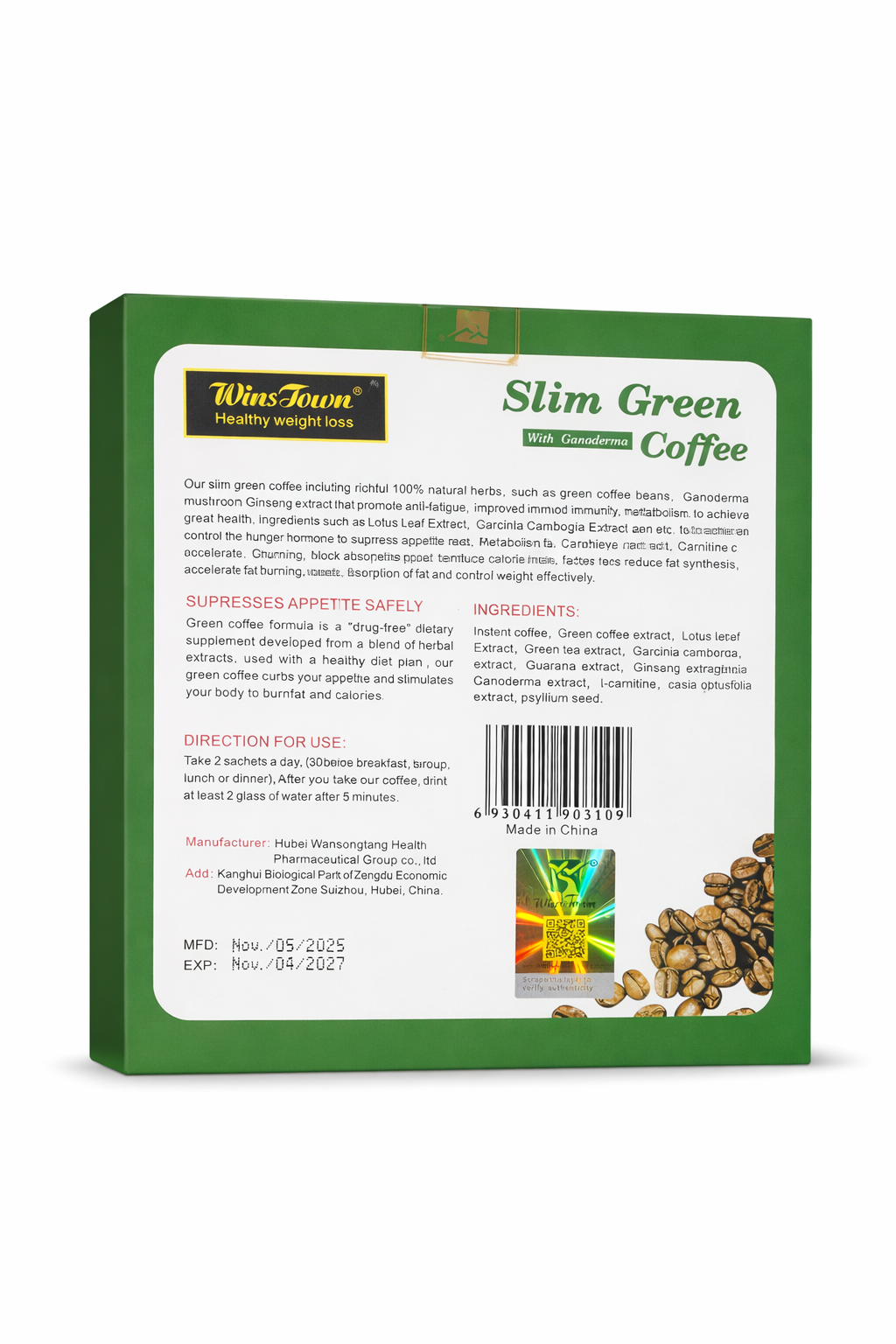 Slim Green Coffee with Ganoderma