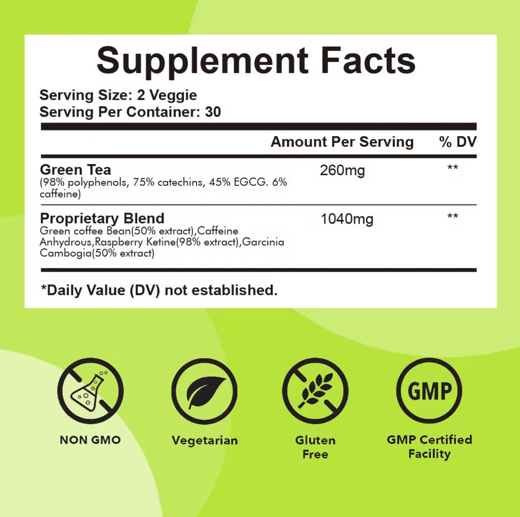 Premium Green Tea Extract – Metabolism & Energy Support