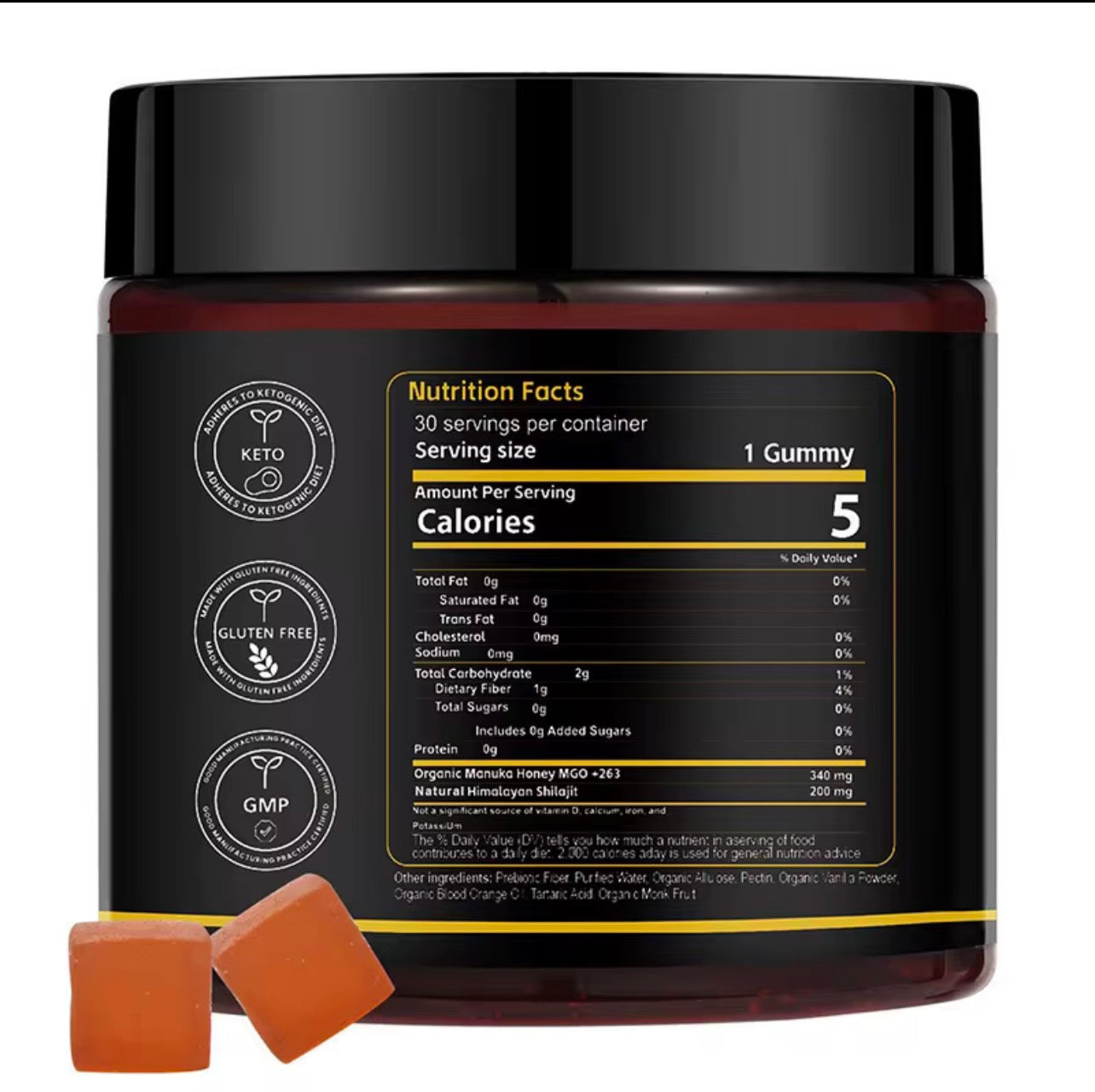 ICHEVA Shilajit Gummies – Mineral-Rich Daily Wellness Supplement – 30 Gummies