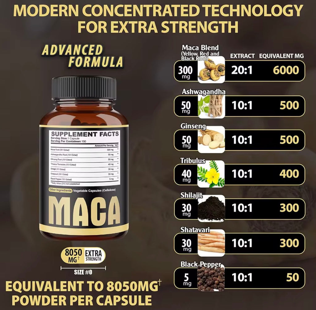 Maca Root Supplement for Men – Energy, Stamina & Confidence Support